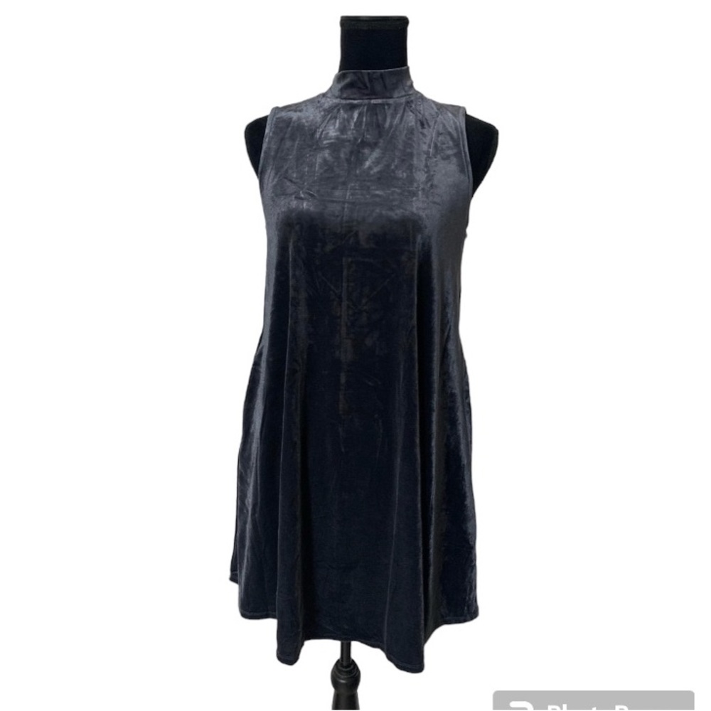 Agnes & Dora Mock Neck Swing Tank Velvet